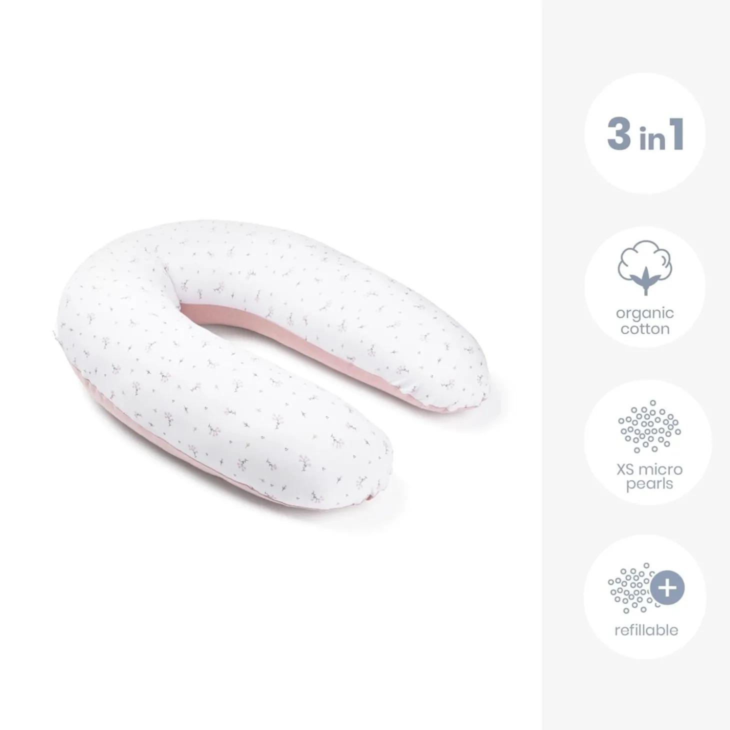 Doomoo Coussin de maternité Buddy Flower Pink