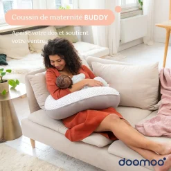 Doomoo                    Coussin de maternité Buddy    Risotto Taupe