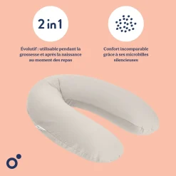 Doomoo Coussin de maternité Buddy Tetra Jersey Sand