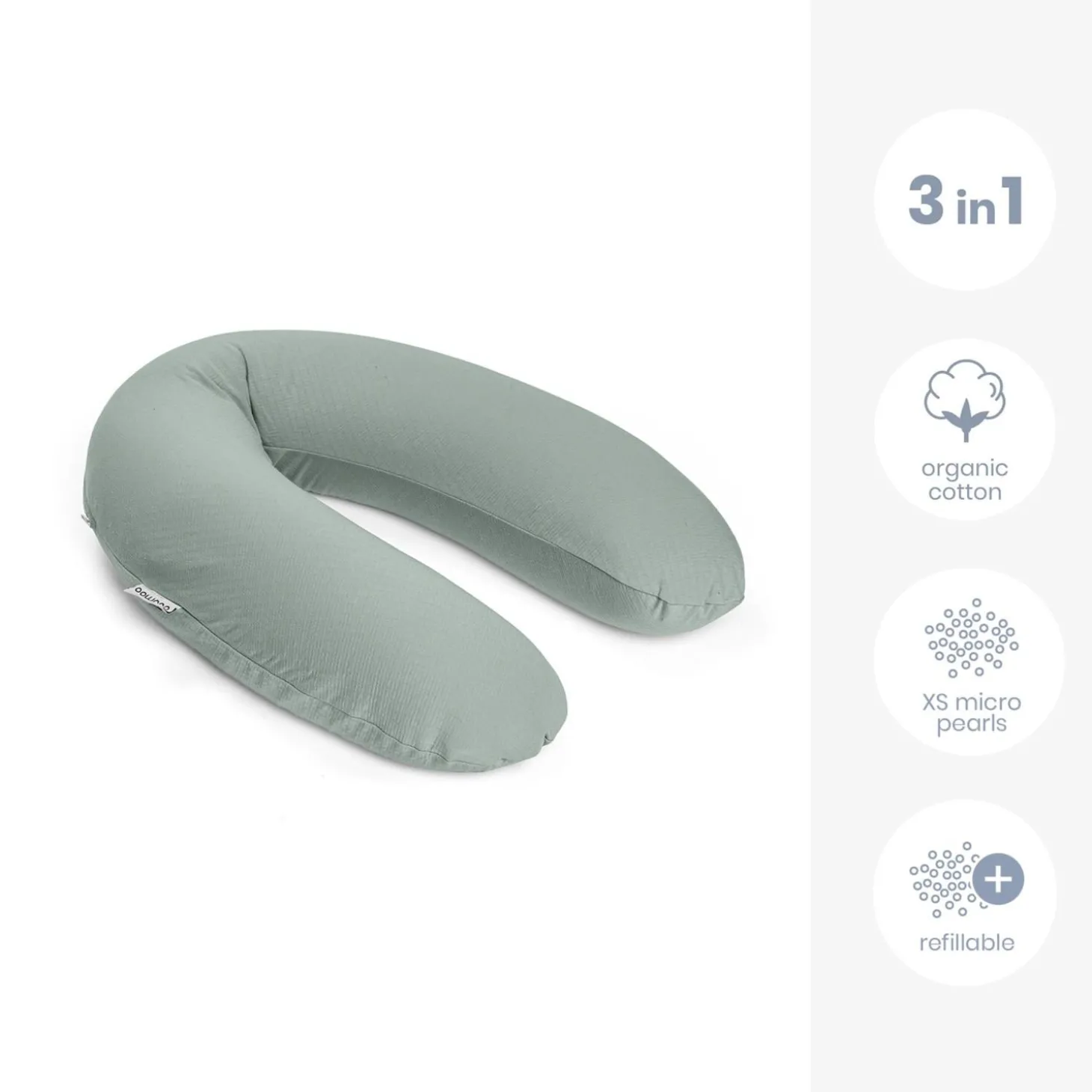 Doomoo Coussin de maternité Buddy Tetra Jersey Green