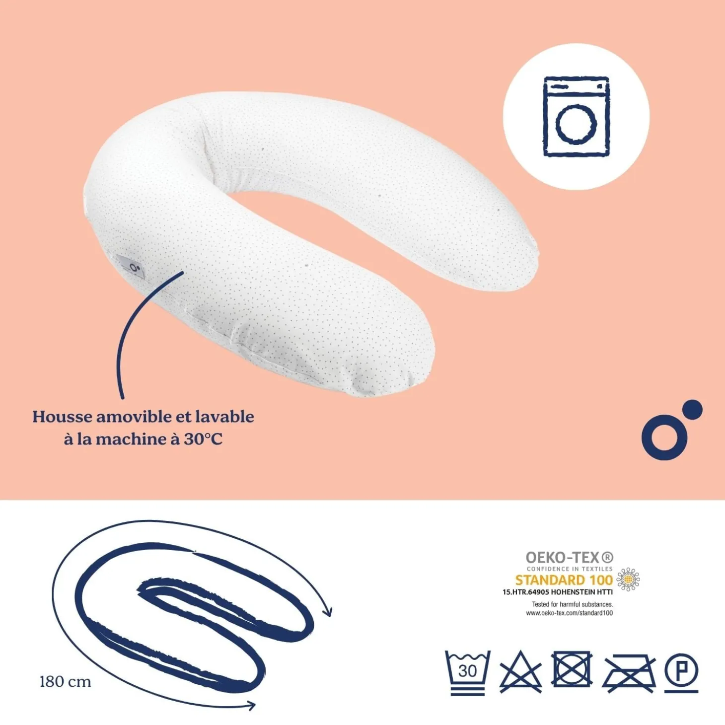Doomoo Coussin de maternité Buddy Gris