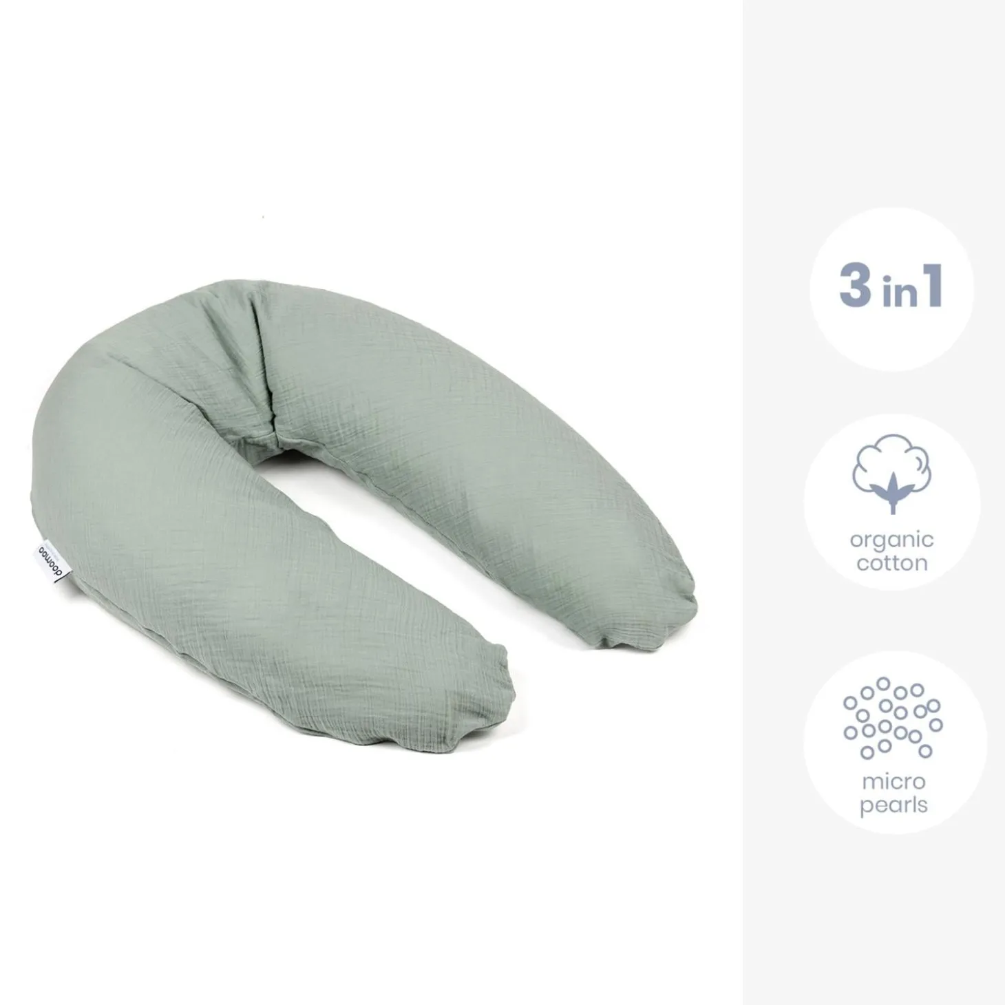 Doomoo Coussin de maternité Comfy Big Tetra Tetra Green