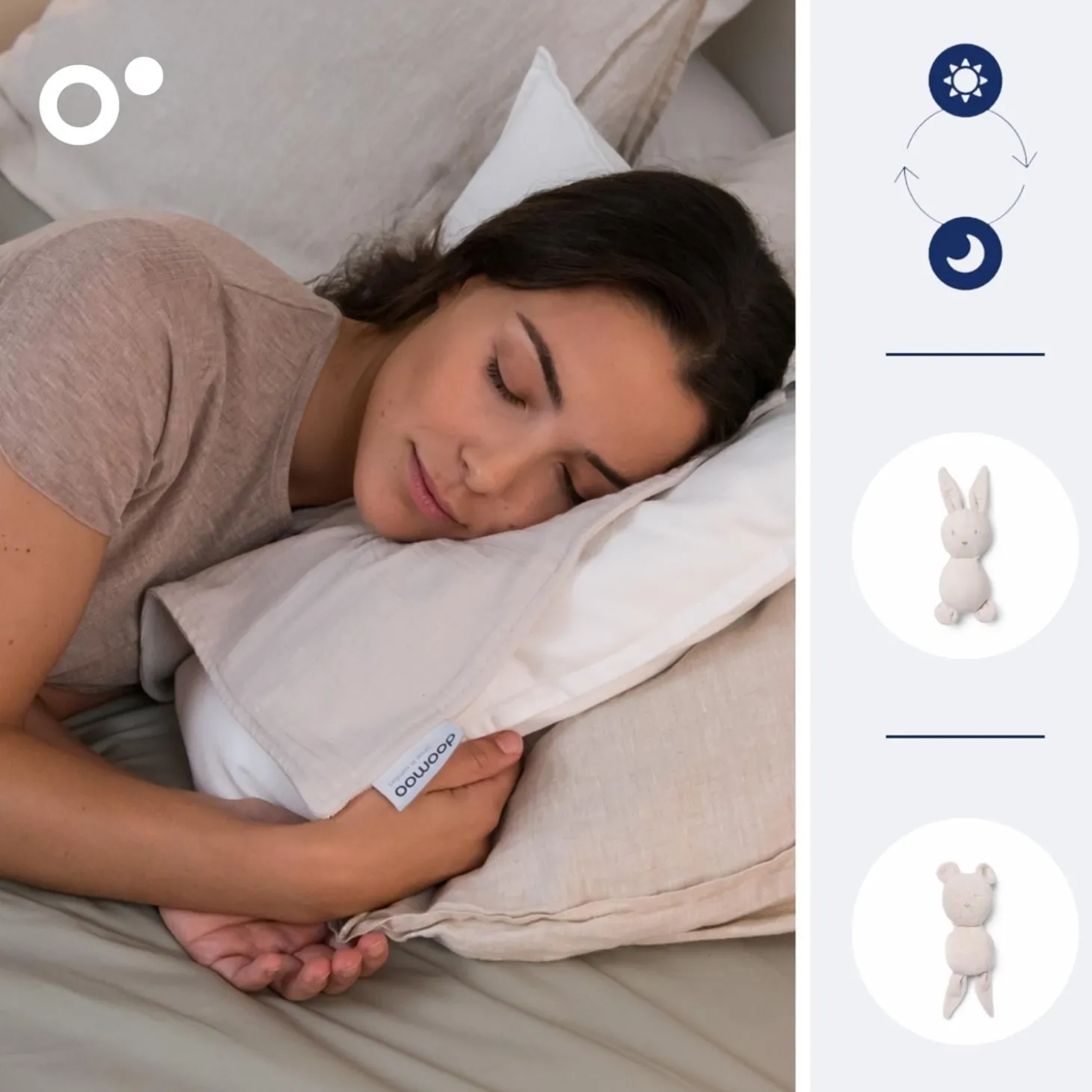 Doomoo Doudou you&me Beige Amande