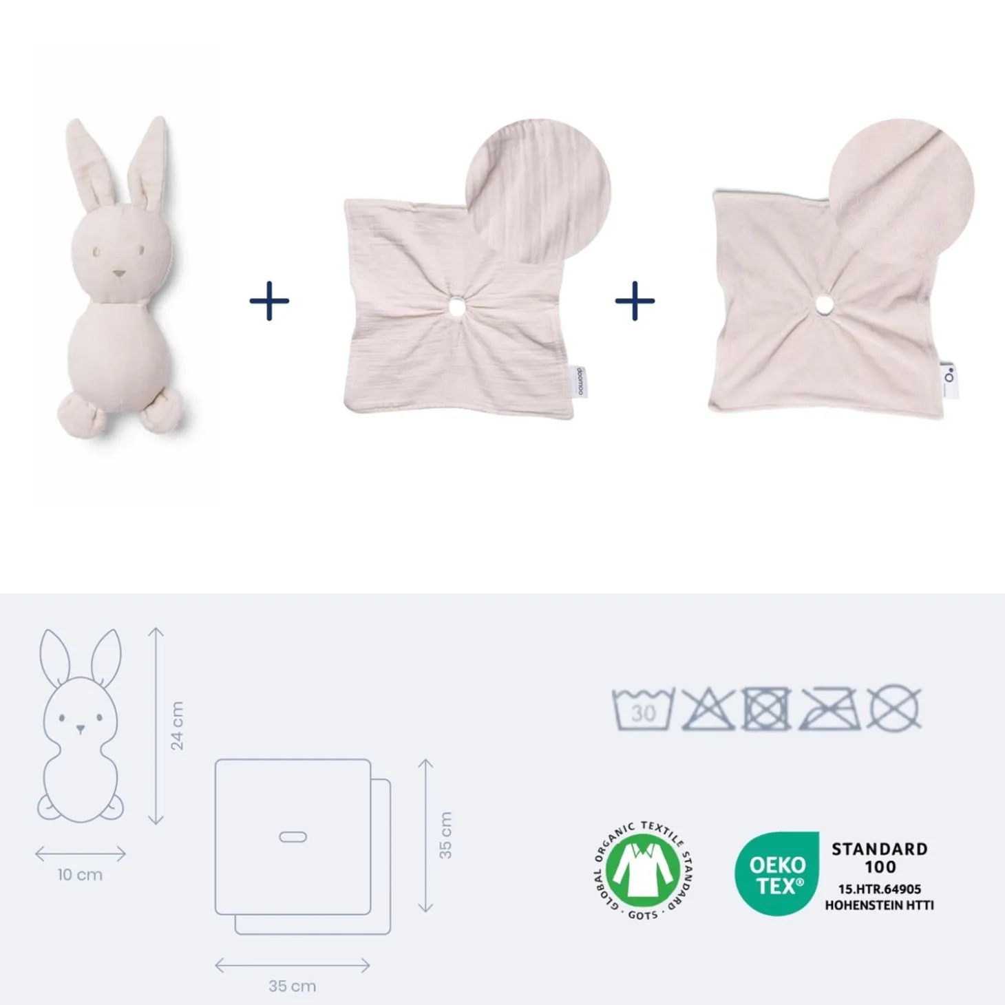 Doomoo Doudou you&me Beige Amande