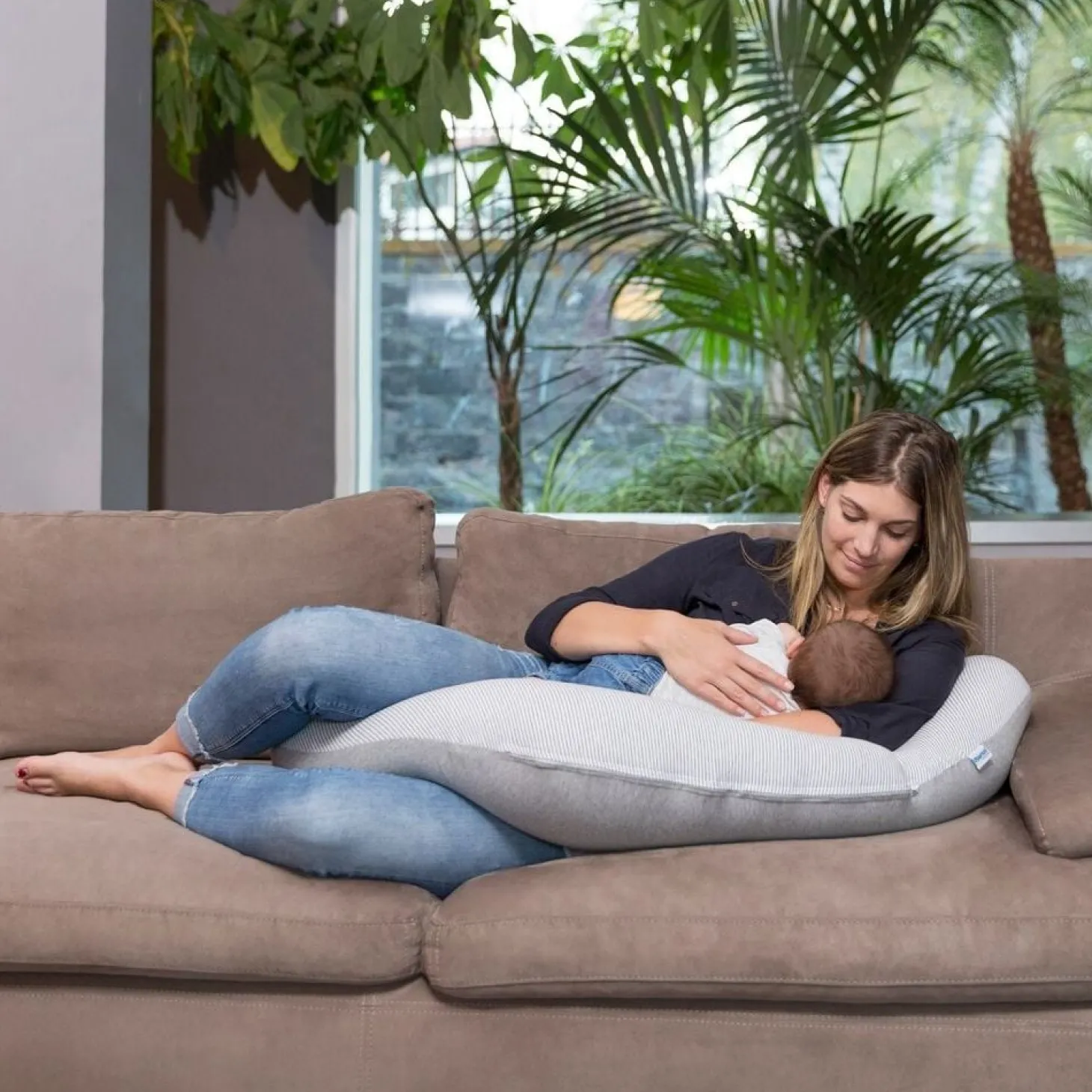 Doomoo Housse coussin de maternité Gris