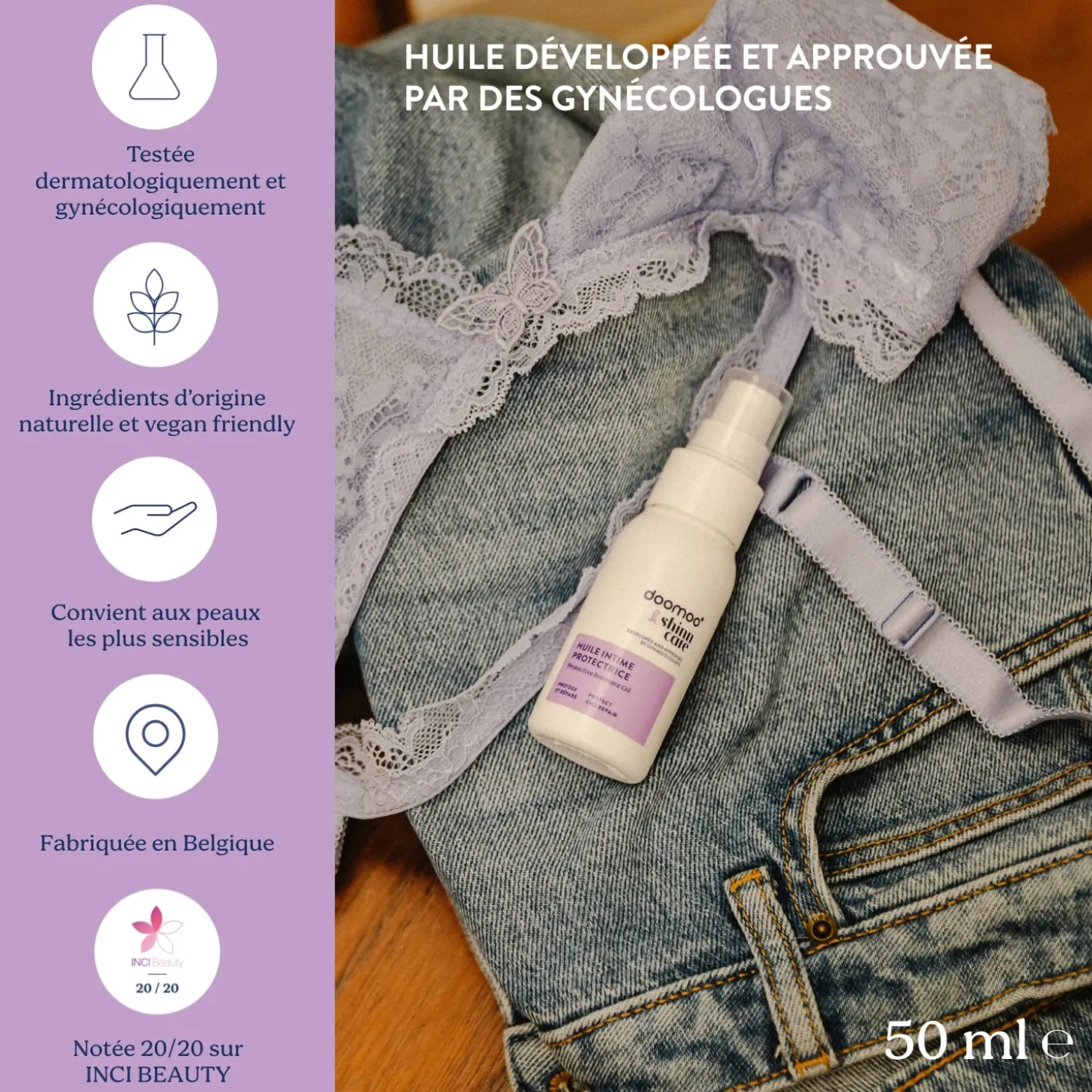 Doomoo Huile Intime Protectrice Blanc