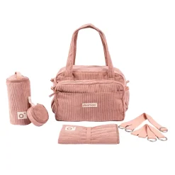 Doomoo                    Sac à Langer Fluffy    Corduroy Corail