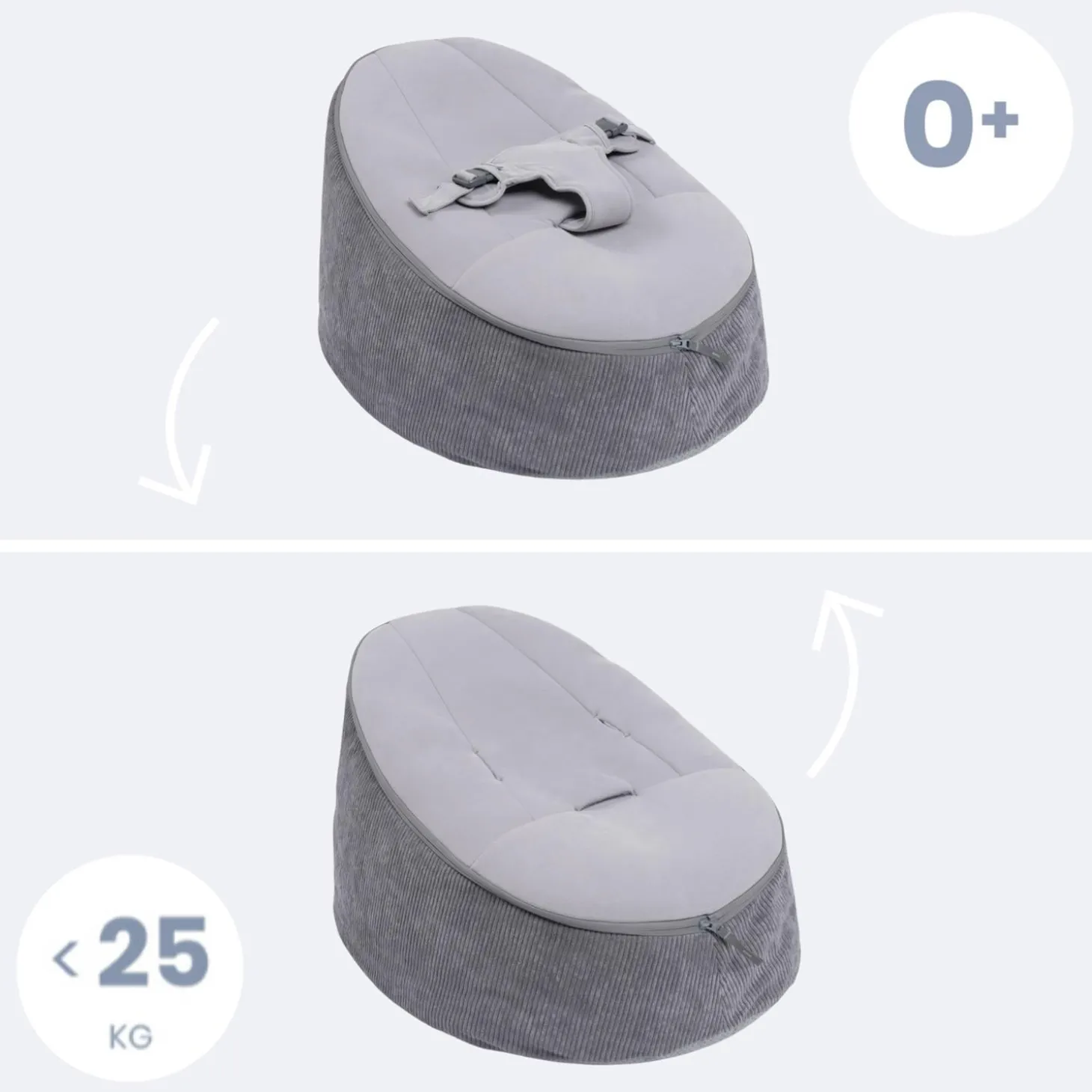 Doomoo Transat seat'n grow Gris