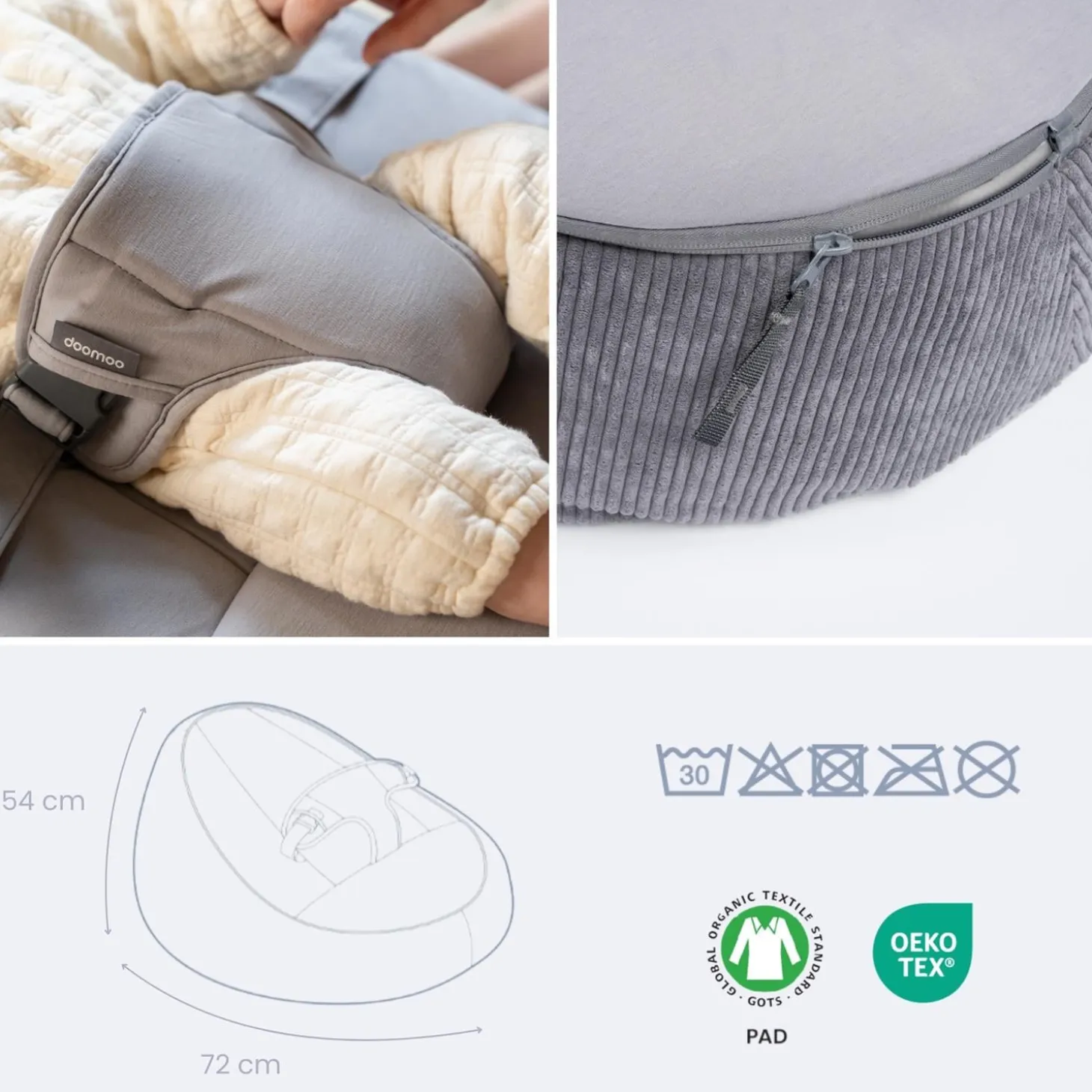 Doomoo Transat seat'n grow Gris