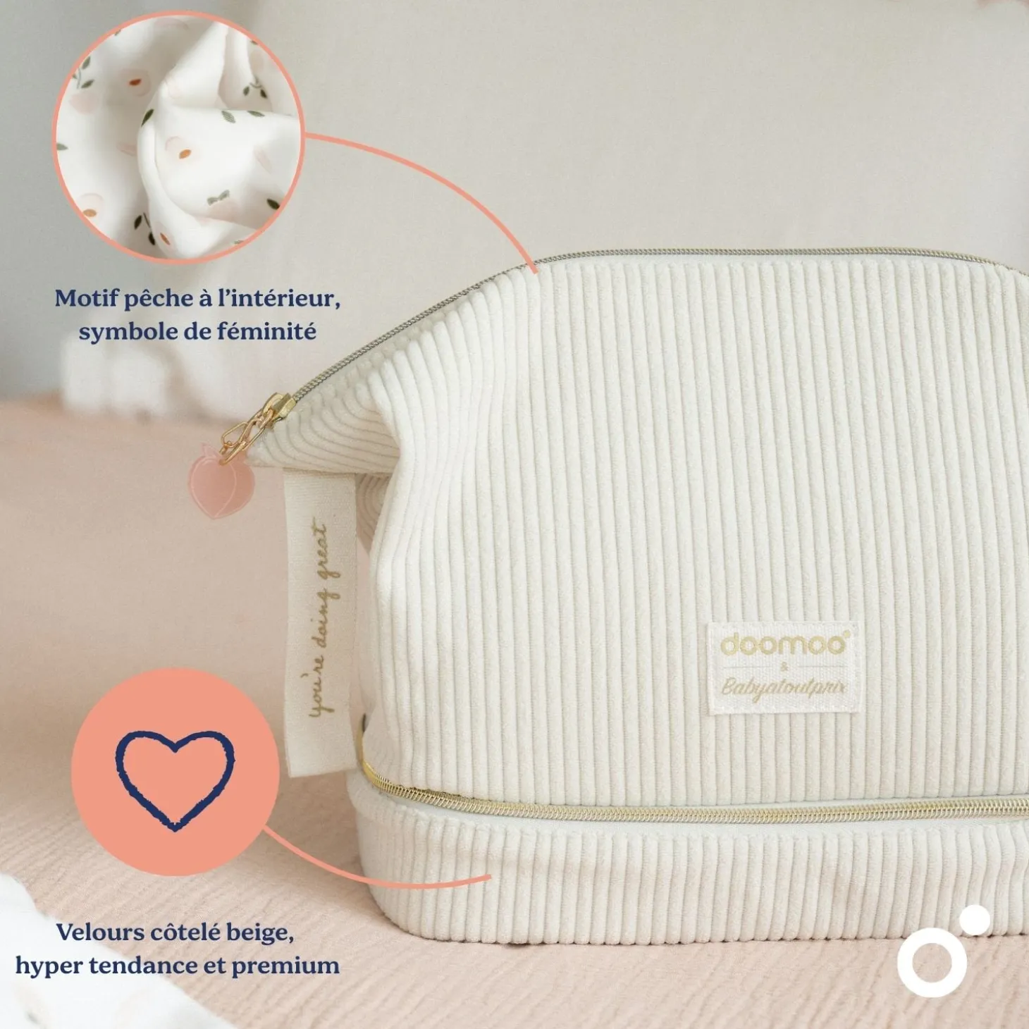 Doomoo Trousse de Maternité Mommy Vanity Sand