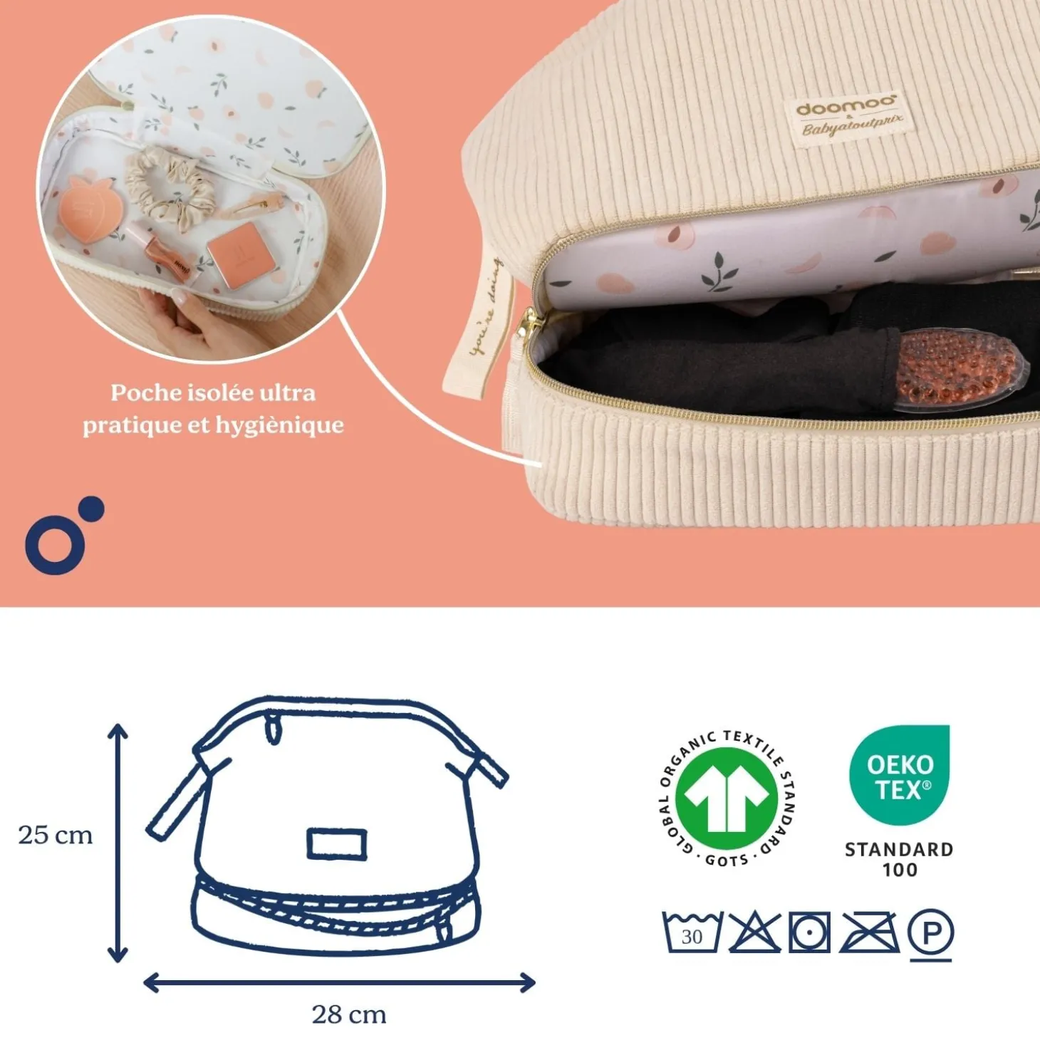 Doomoo Trousse de Maternité Mommy Vanity Sand