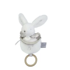 Doudou & Compagnie Boite à musique Lapin Doudou Blanc 20 cm