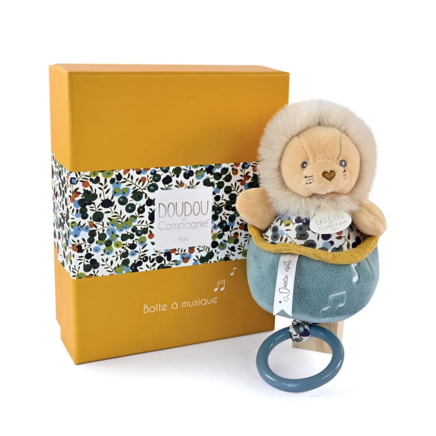 Doudou & Compagnie Boite à musique Boh'Aime Lion 20 cm