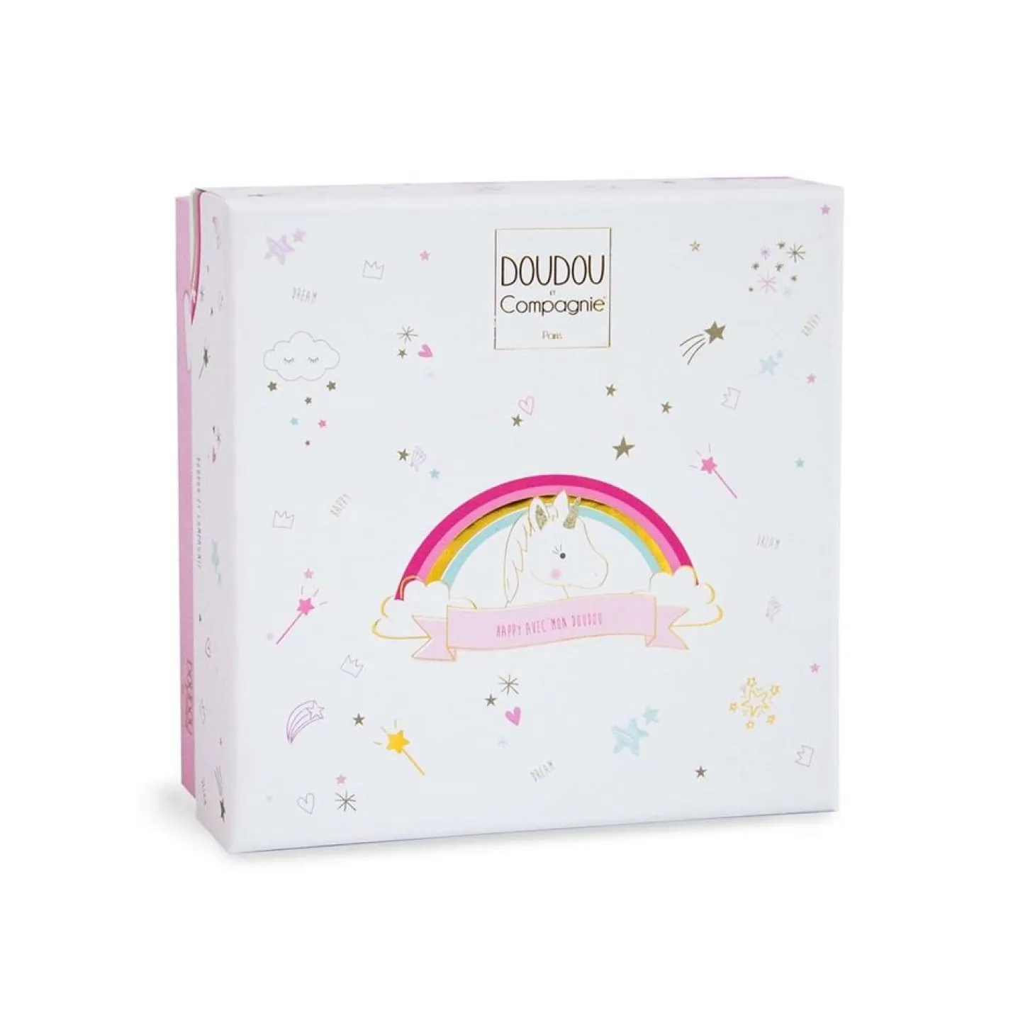 Doudou & Compagnie Chaussons avec hochet Lucie la licorne 0-6 mois