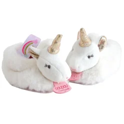 Doudou & Compagnie Chaussons avec hochet Lucie la licorne 0-6 mois