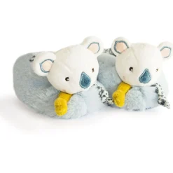 Doudou & Compagnie Chaussons avec hochet Yoca le Koala 0-6 mois