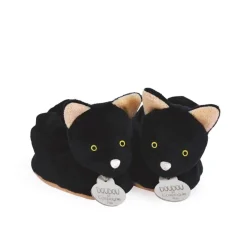 Doudou & Compagnie Chaussons Chat Noir 0-6 mois