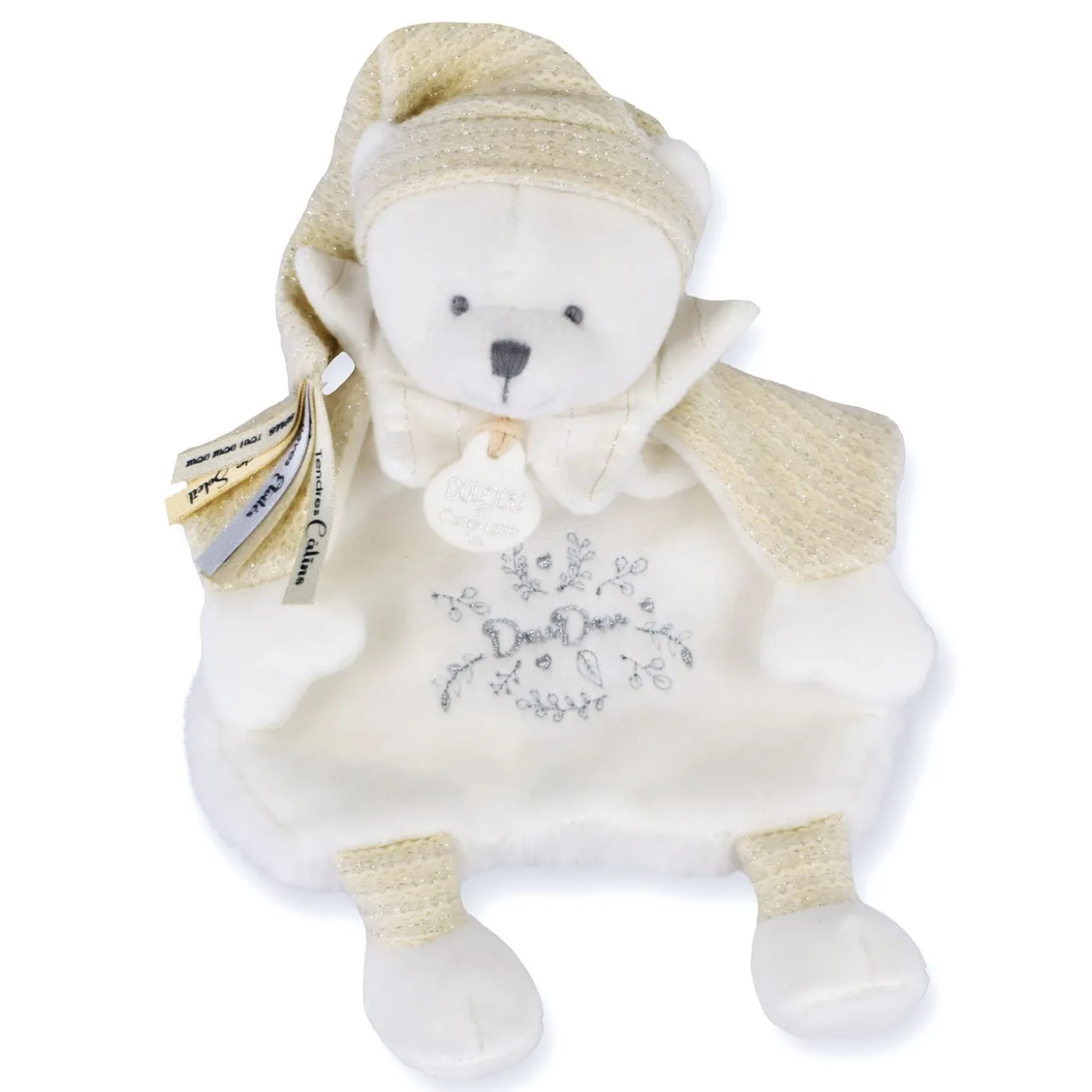 Doudou & Compagnie Doudou 25 ans ours cape Blanc 25 cm