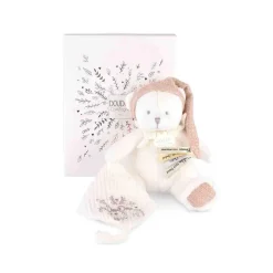 Doudou & Compagnie Doudou 25 ans ours pantin attache-sucette Rose 20 cm