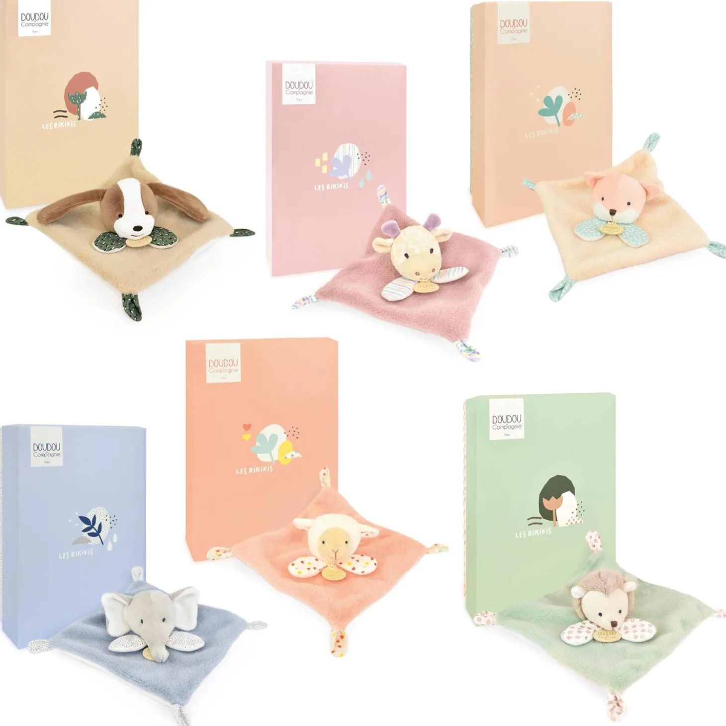 Doudou & Compagnie Doudou assortis Les Rikkis Assortiment Mixte 19