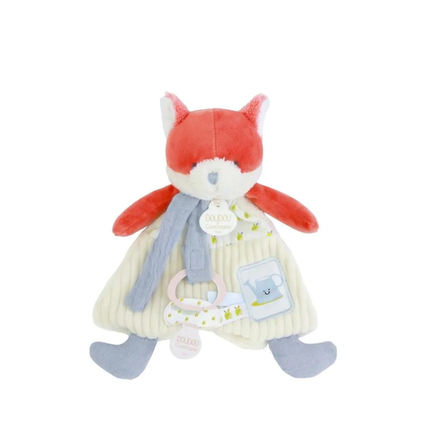 Doudou & Compagnie Doudou attache-sucette Romarin Le Renard Multicolore 19 cm