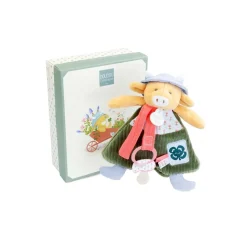 Doudou & Compagnie Doudou attache-sucette Aneth La vache Multicolore 19 cm