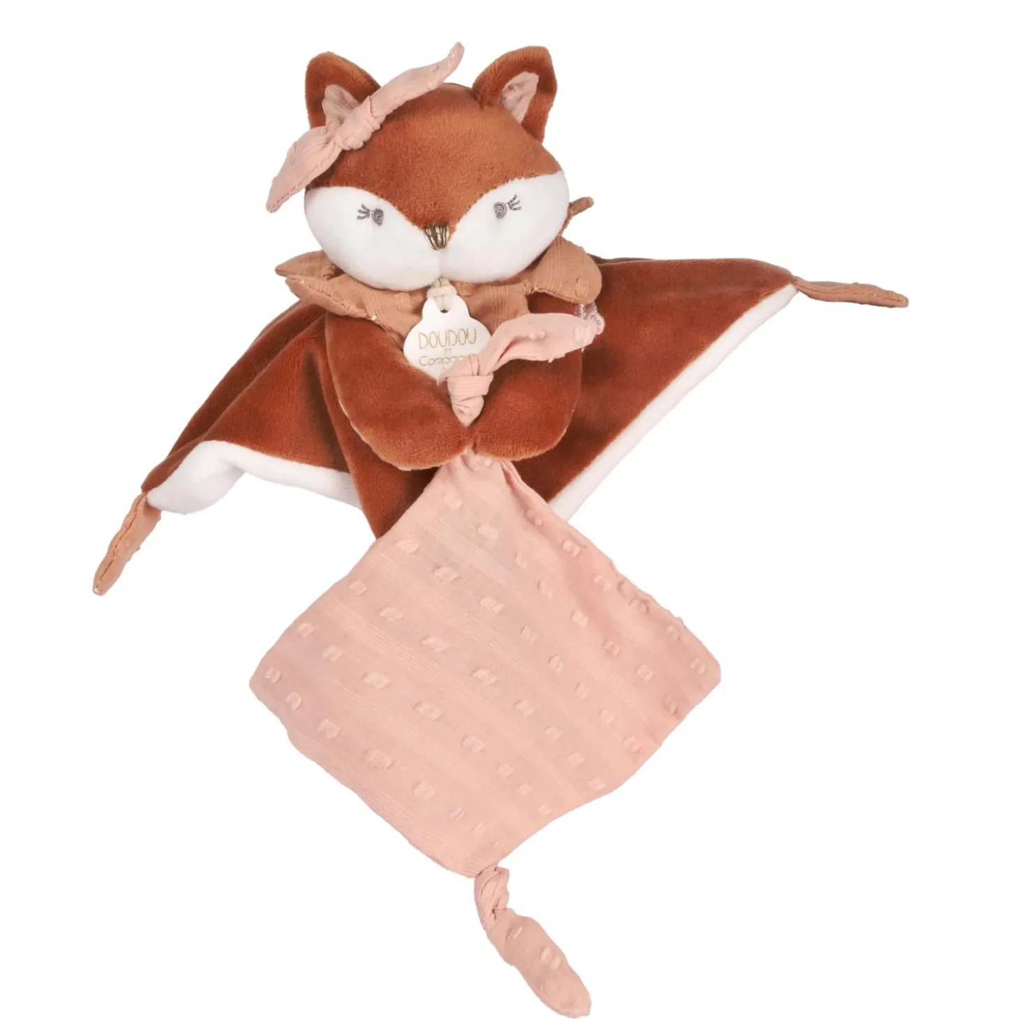 Doudou & Compagnie Doudou attache-sucette Mina Marron Naissance +