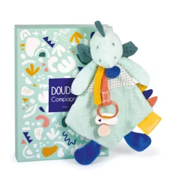 Doudou & Compagnie                    Doudou attache sucette Les calinosaures    Bleu            23 cm
