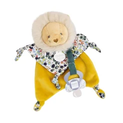 Doudou & Compagnie                    Doudou attache sucette lion Boh'aime    Jaune