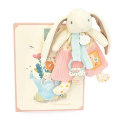 Doudou & Compagnie Doudou attache-sucette lapin ciboulette Rose