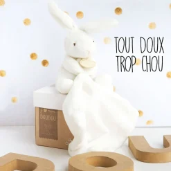 Doudou & Compagnie Doudou avec mouchoir boîte Lapin