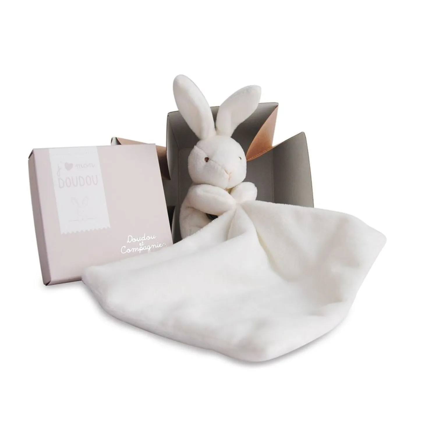Doudou & Compagnie Doudou avec mouchoir boîte Lapin