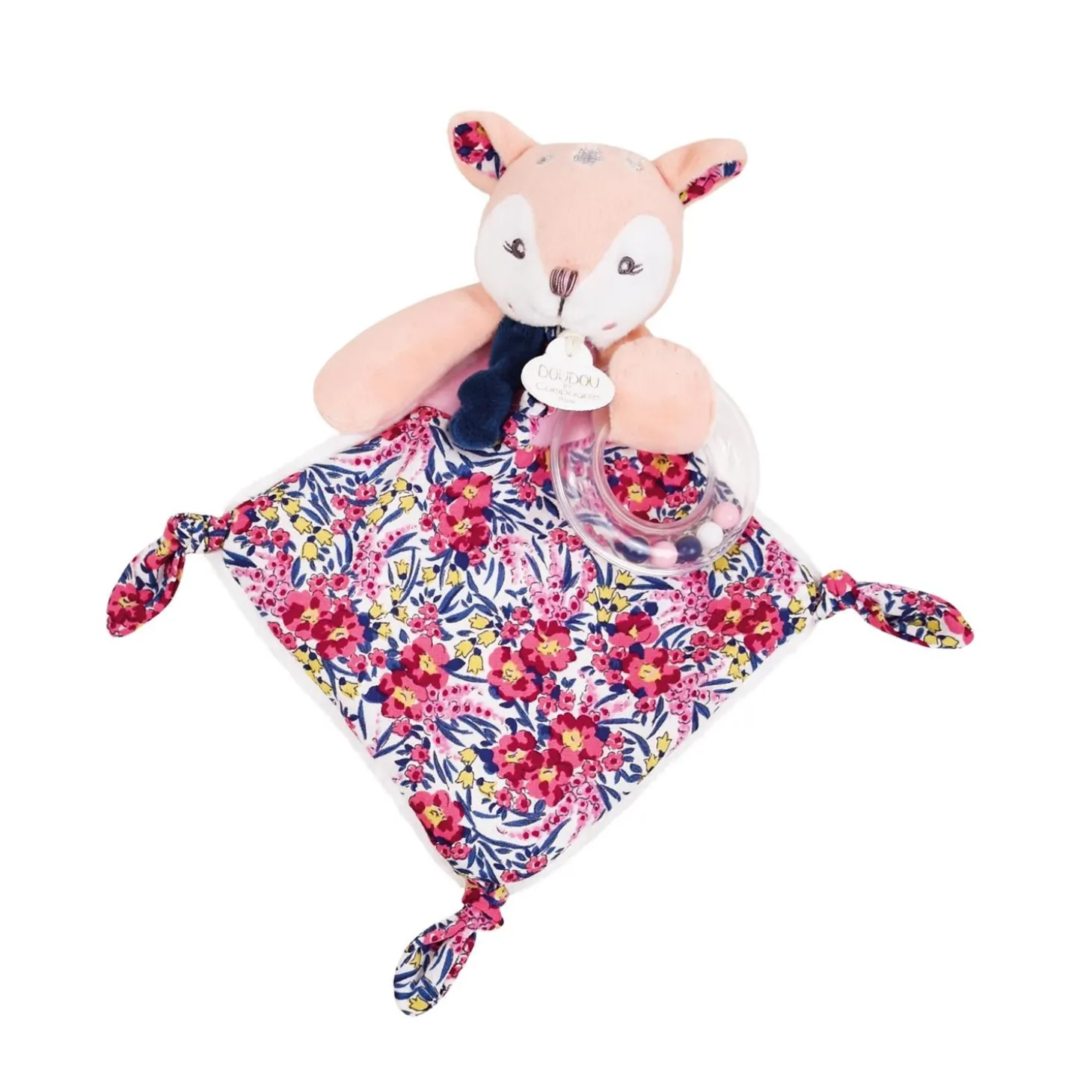 Doudou & Compagnie Doudou Hochet Boh'aime Faon Rose