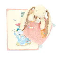 Doudou & Compagnie Doudou lapin ciboulette Hochet Rose