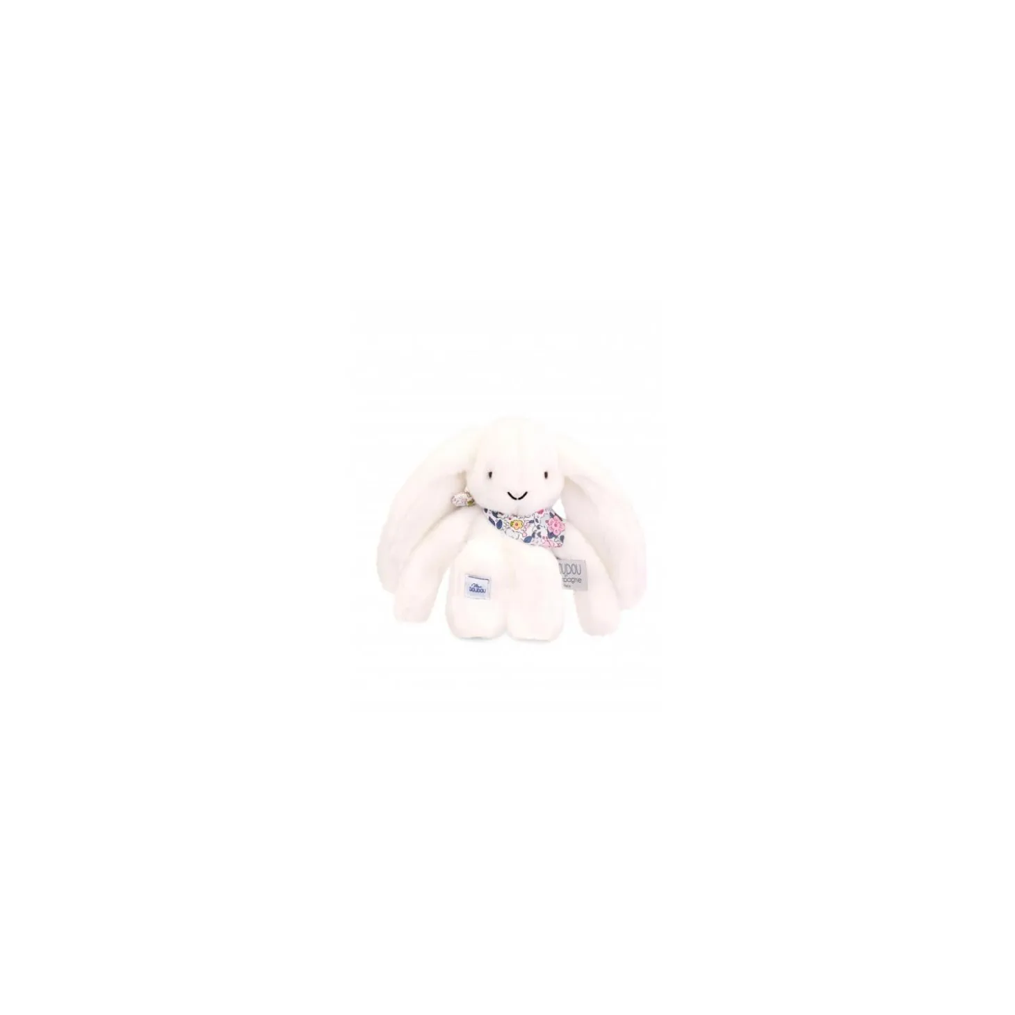 Doudou & Compagnie Doudou Lapin Fleurette Blanc
