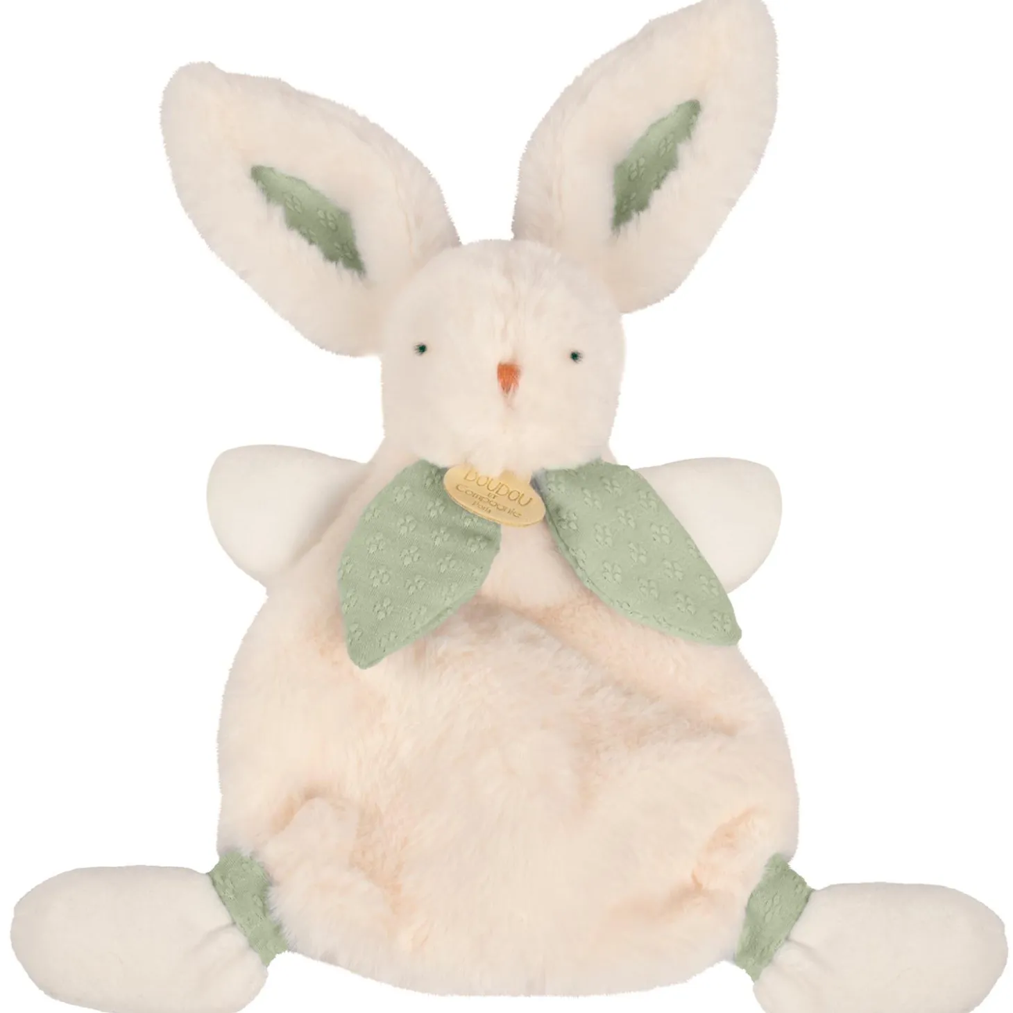 Doudou & Compagnie Doudou Lapin Fleurette Vert