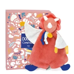 Doudou & Compagnie Doudou Les calinosaures Orange 25 cm