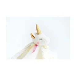 Doudou & Compagnie Doudou Licorne Blanc Et Or 22 cm