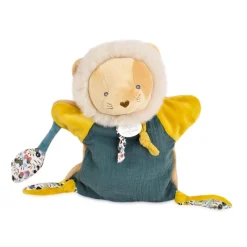 Doudou & Compagnie                    Doudou marionnette Lion Boh'aime    Jaune