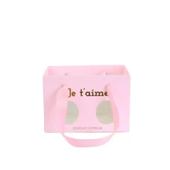 Doudou & Compagnie                    Doudou Ours Je t'aime en sac cadeau    Blanc            25 cm