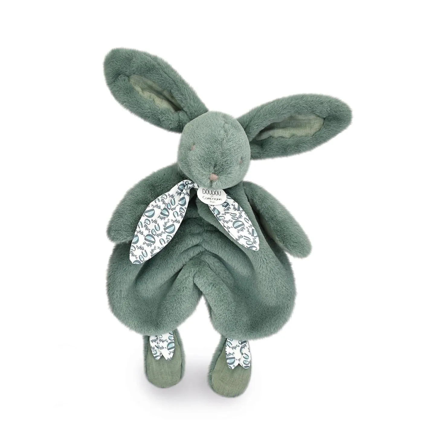 Doudou & Compagnie Doudou plat lapin Vert