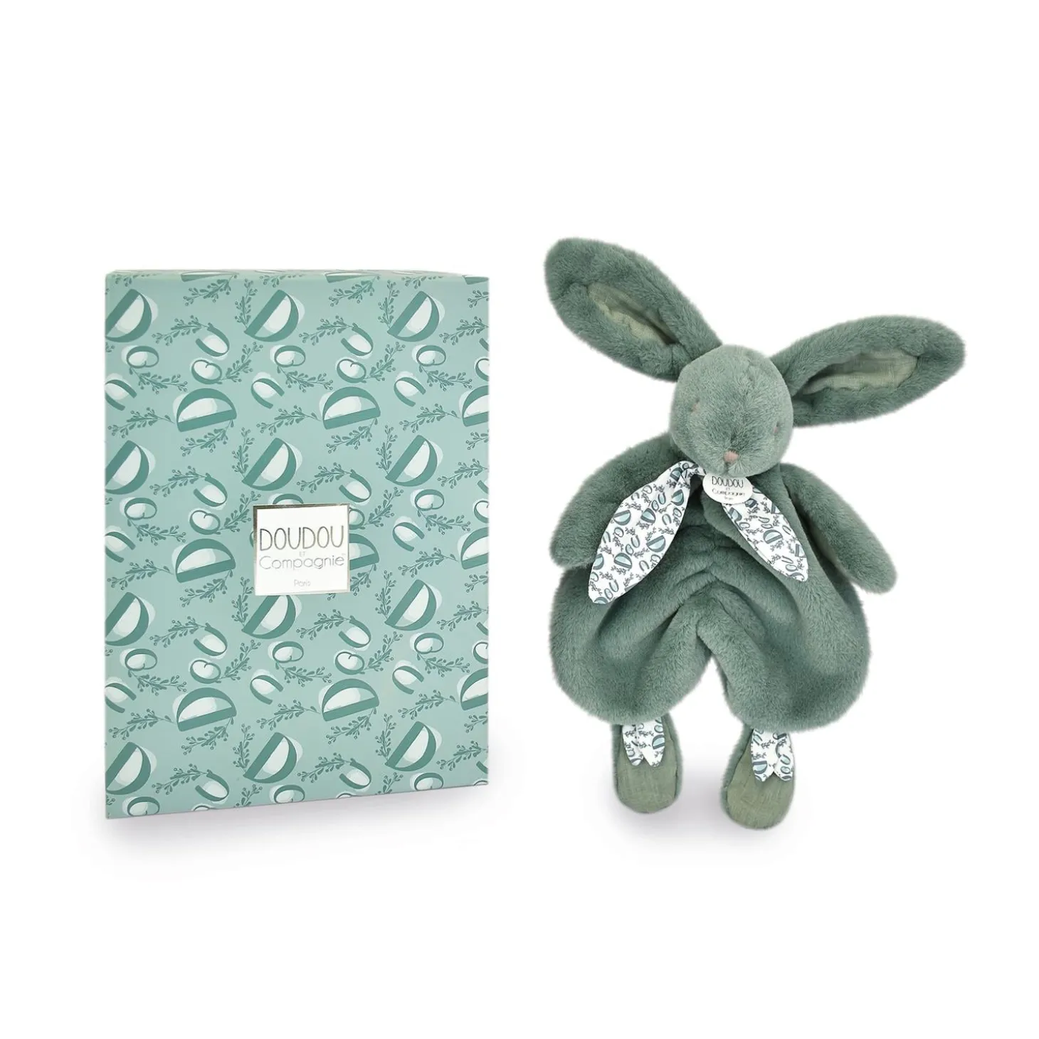 Doudou & Compagnie Doudou plat lapin Vert