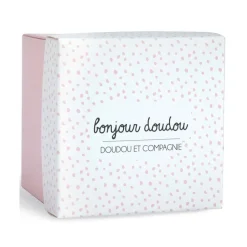 Doudou & Compagnie                    Doudou plat Lapin    Rose            10 cm