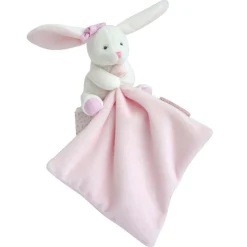 Doudou & Compagnie                    Doudou plat Lapin    Rose            10 cm