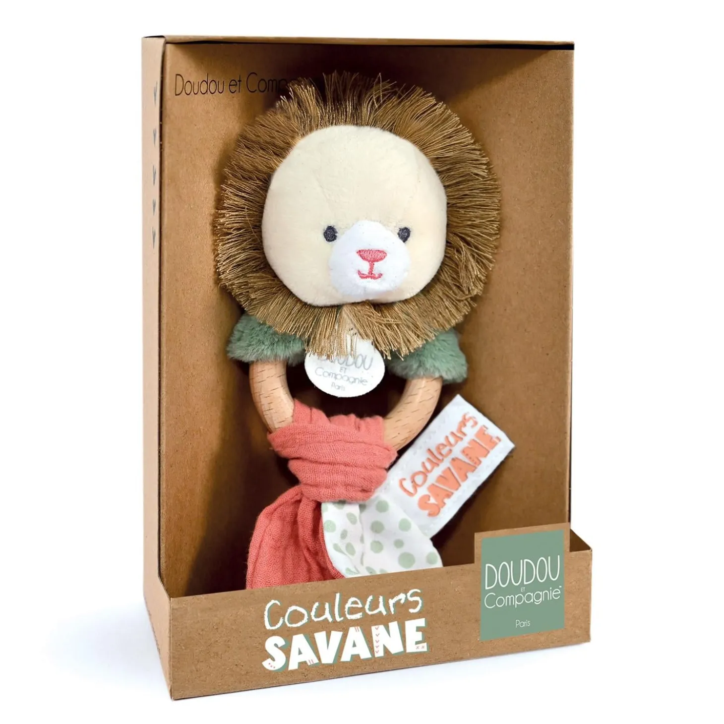 Doudou & Compagnie Hochet Lion 15 cm