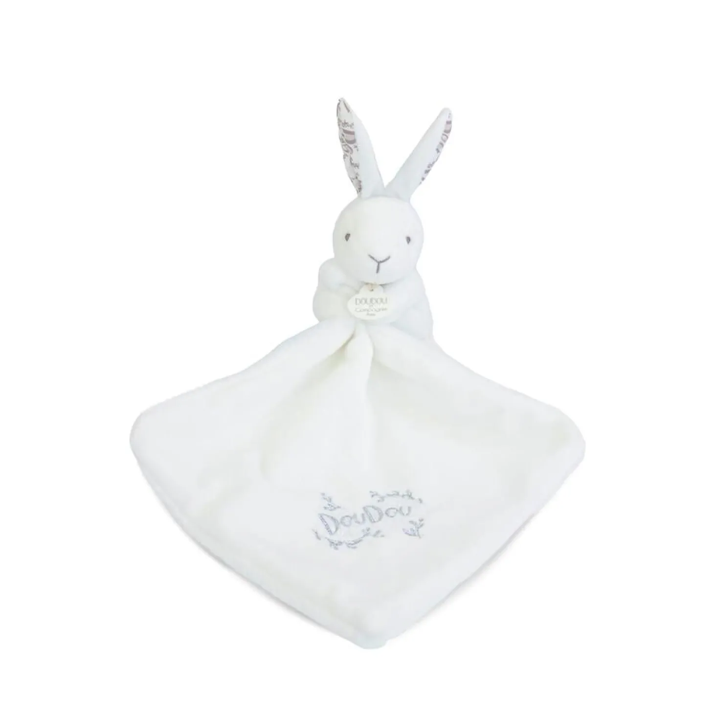 Doudou & Compagnie Lapin avec Doudou Blanc 10 cm