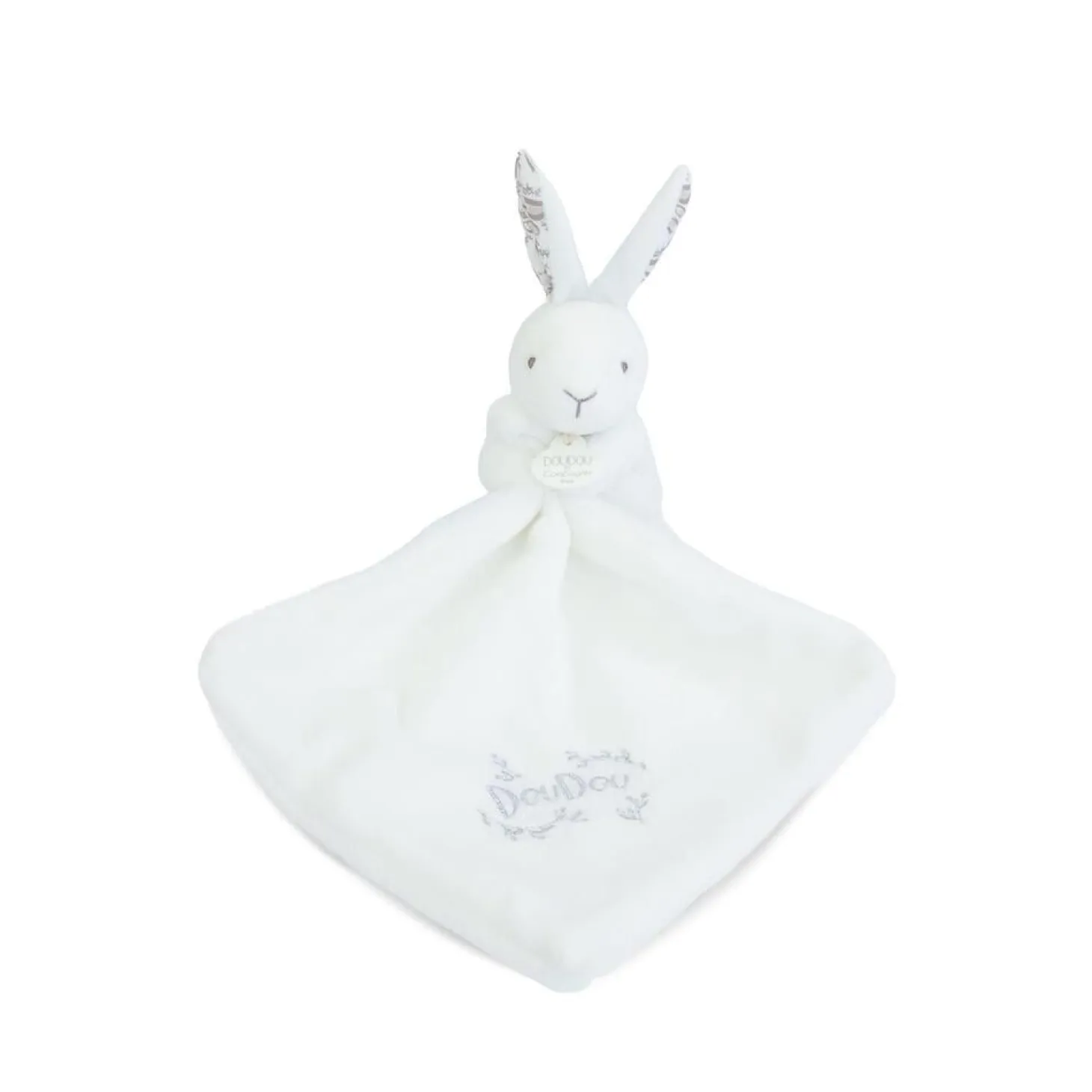 Doudou & Compagnie Lapin avec Doudou Blanc 10 cm