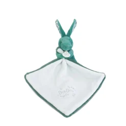 Doudou & Compagnie Lapin avec Doudou Vert 10 cm