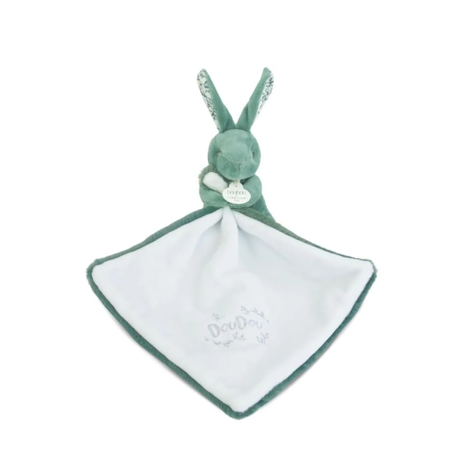 Doudou & Compagnie Lapin avec Doudou Vert 10 cm