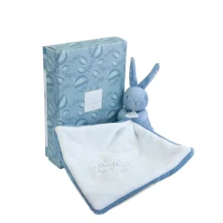 Doudou & Compagnie Lapin avec Doudou Bleu 10 cm